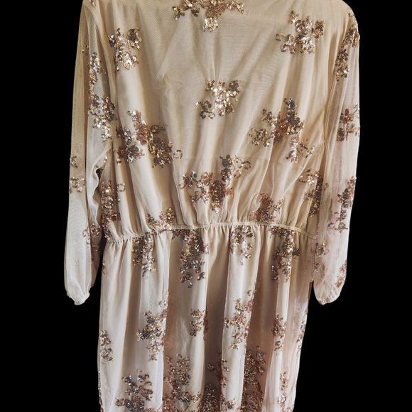 Forever 21 size 2X dusty pink and rose gold sequin dress - Picture 2 of 4